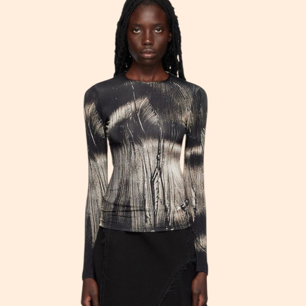 Louisa Ballou Long Sleeve Printed T-Shirt